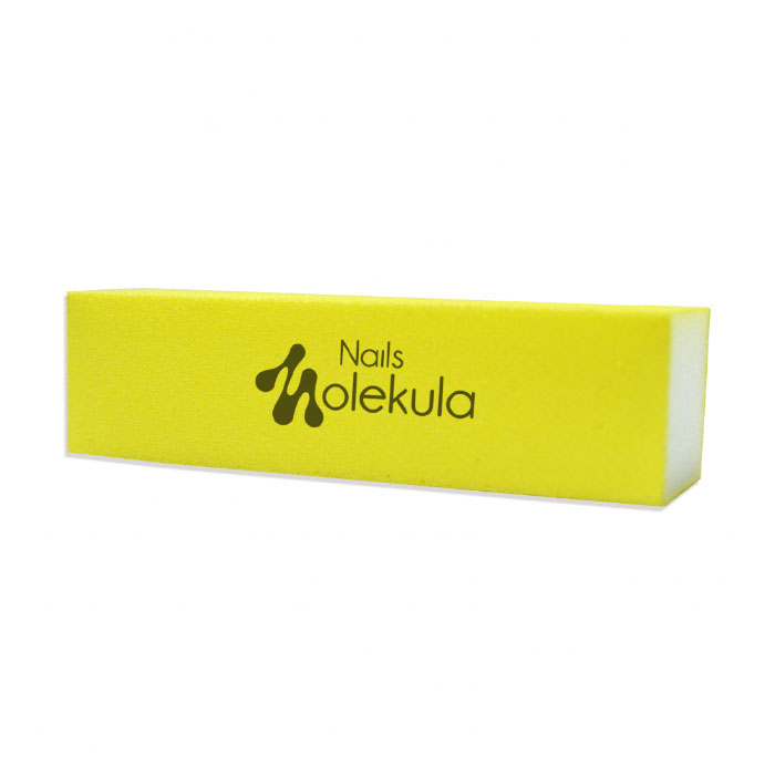 Баф для нігтів Nails Molekula Professional 4-сторонній, 120/120, жовтий неон (M29)